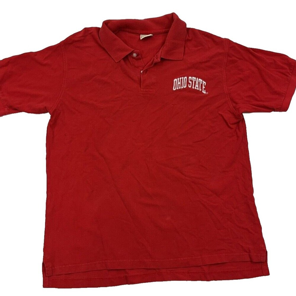 Steve & Barrys Ohio State Polo Mens XL Red Short Sleeve Pique Vintage 90s Y2K‎